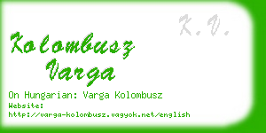 kolombusz varga business card